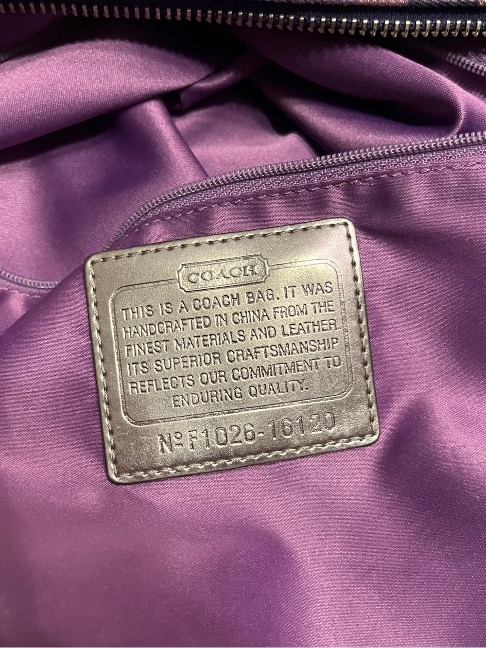 Coach poppy purple tartan plaid hobo shoulder bag charms Y2K vintage